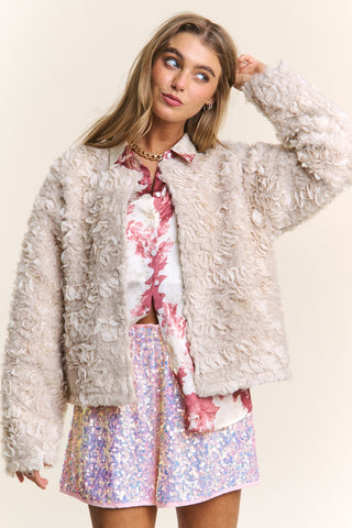 J.NNA Mixed Fabric Chic Jacket